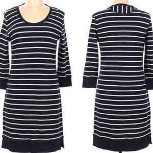 C&C California Navy and White Striped Dress